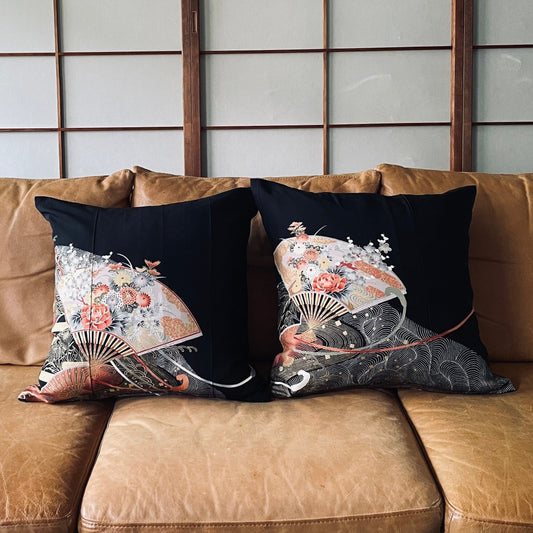 Kurotome [Pine] Antique cushion (2 pieces/set)
